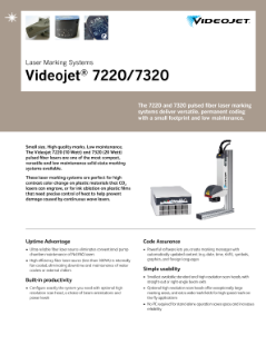 Thông số kỹ thuật về Máy khắc laser Videojet 7220/7320